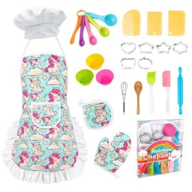 Kids Real Baking Set - 24/26-pcs Toddlers Cooking Supplies Kitchen Tools For Kids Chef Role Play Toys Cooking Kit For 3 4 5 6 Y (Color: 26pcs)